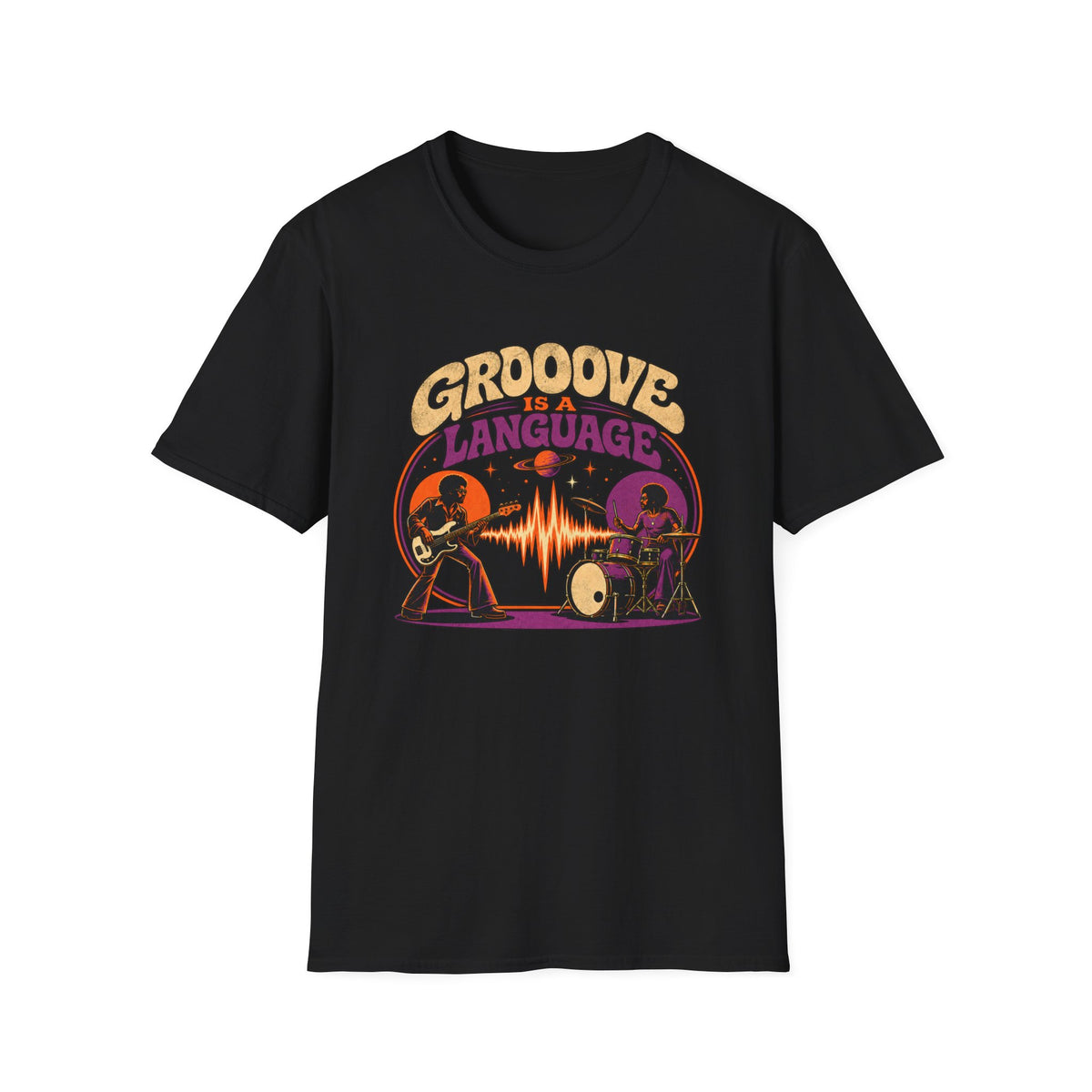 Groove Is a Language T-Shirt — Retro Musician Graphic Tee