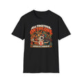 Black All Together on the One T-shirt with a bassist, drummer, and synth player above a large one.
