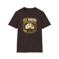 Dark brown Maximum Groove T-shirt with a vintage meter pushed into the Maximum Groove zone.
