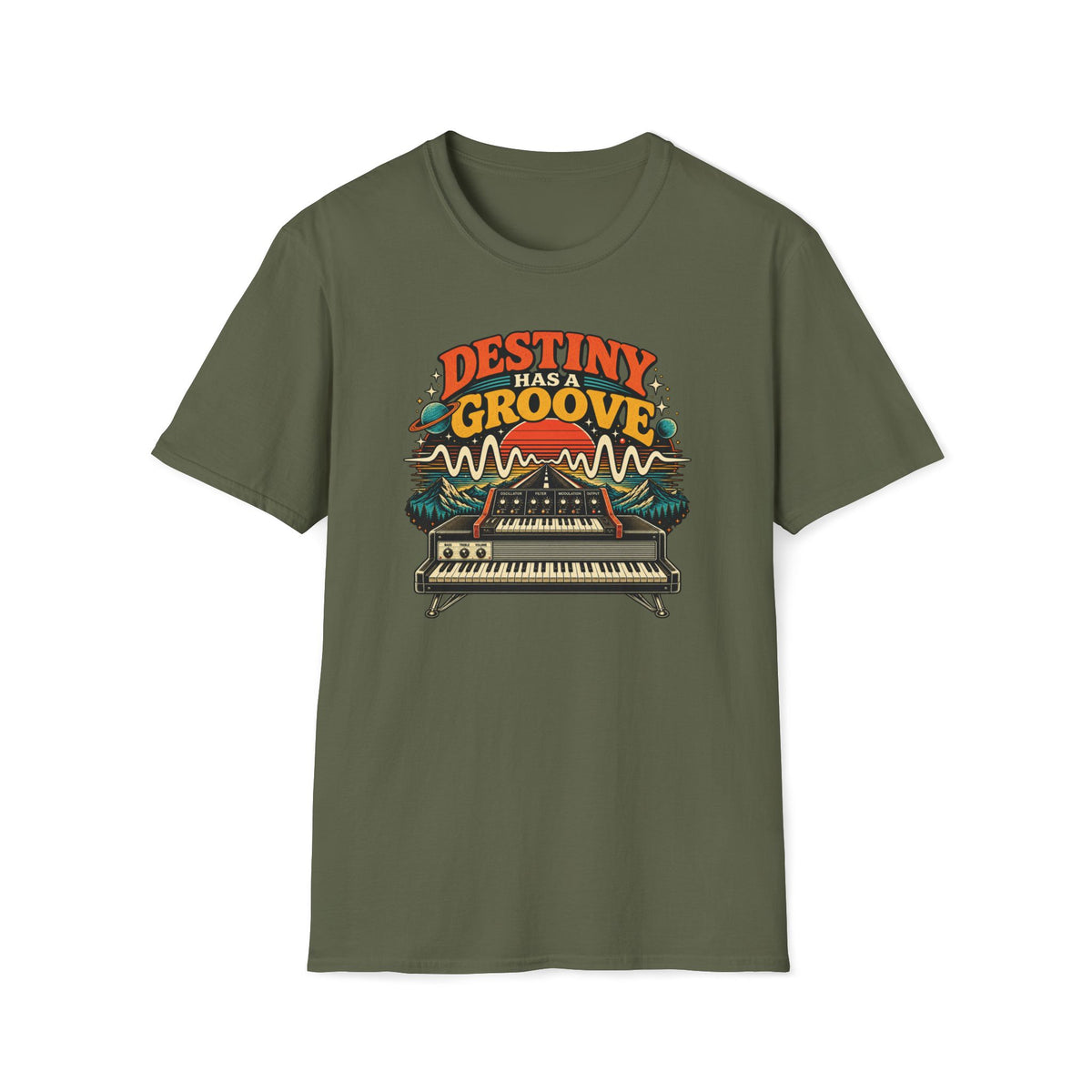 Destiny Has a Groove T-Shirt — Retro Synth Music Tee