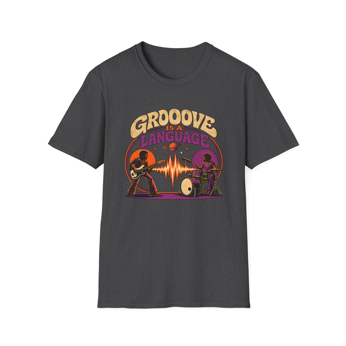 Groove Is a Language T-Shirt — Retro Musician Graphic Tee