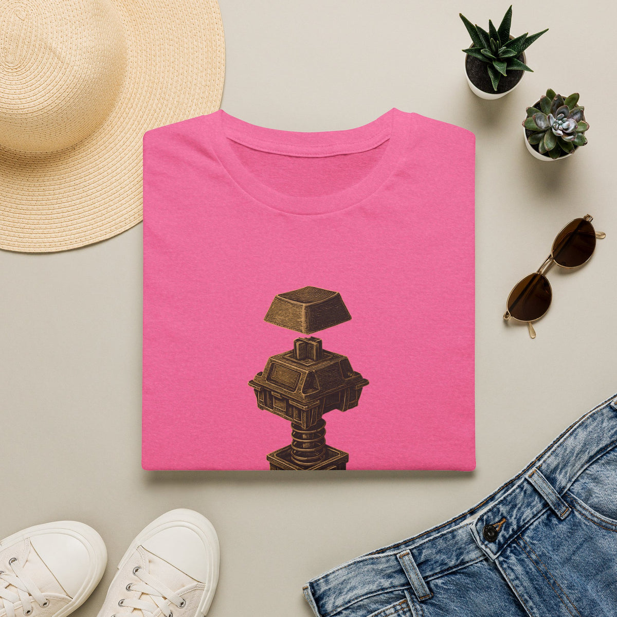Spring-loaded mechanical sculpture T-Shirt
