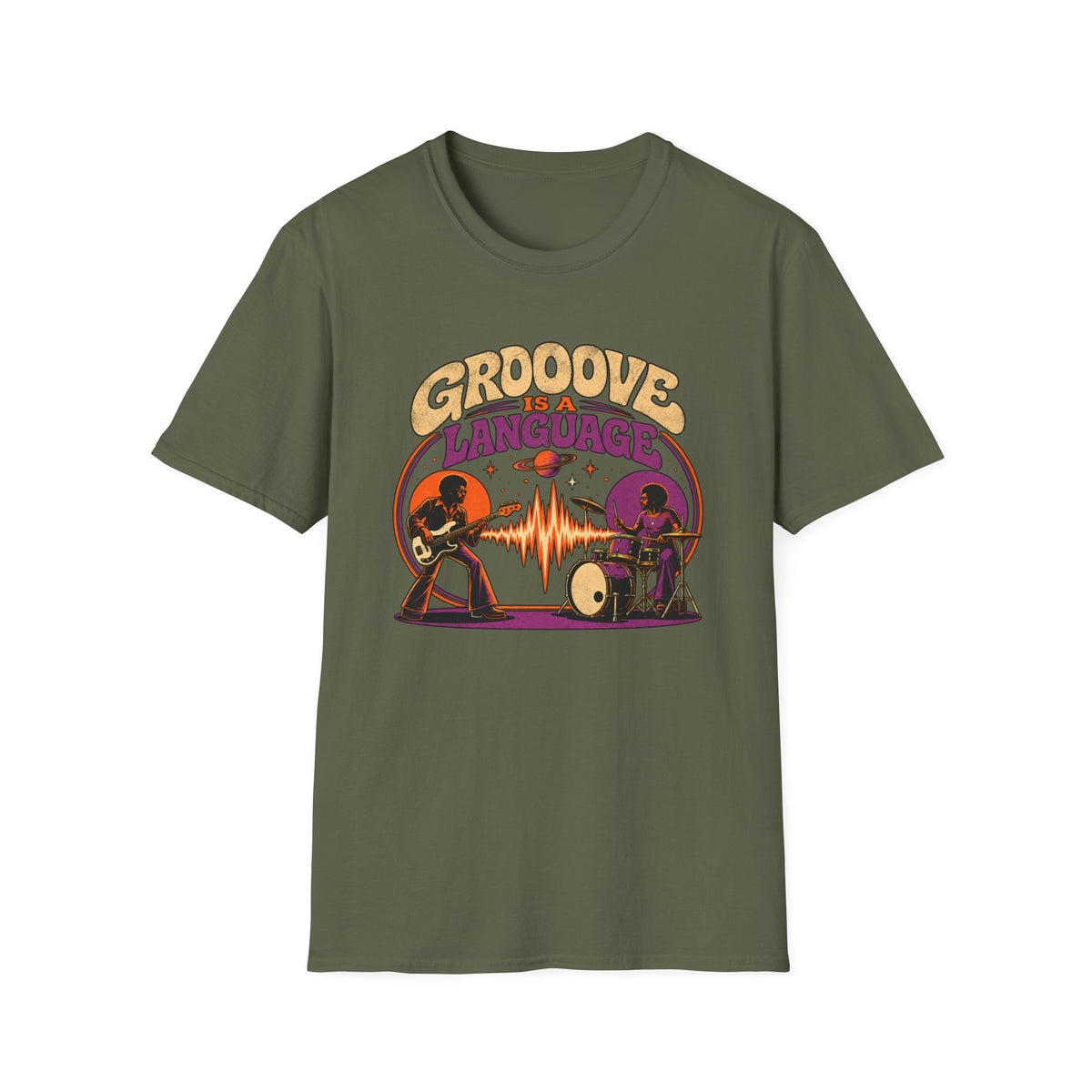 Groove Is a Language T-Shirt — Retro Musician Graphic Tee