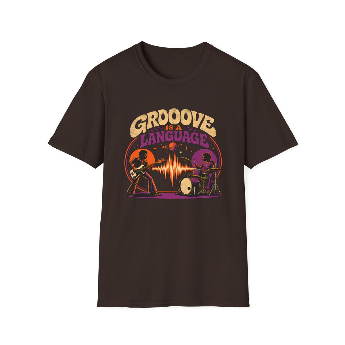 Groove Is a Language T-Shirt — Retro Musician Graphic Tee