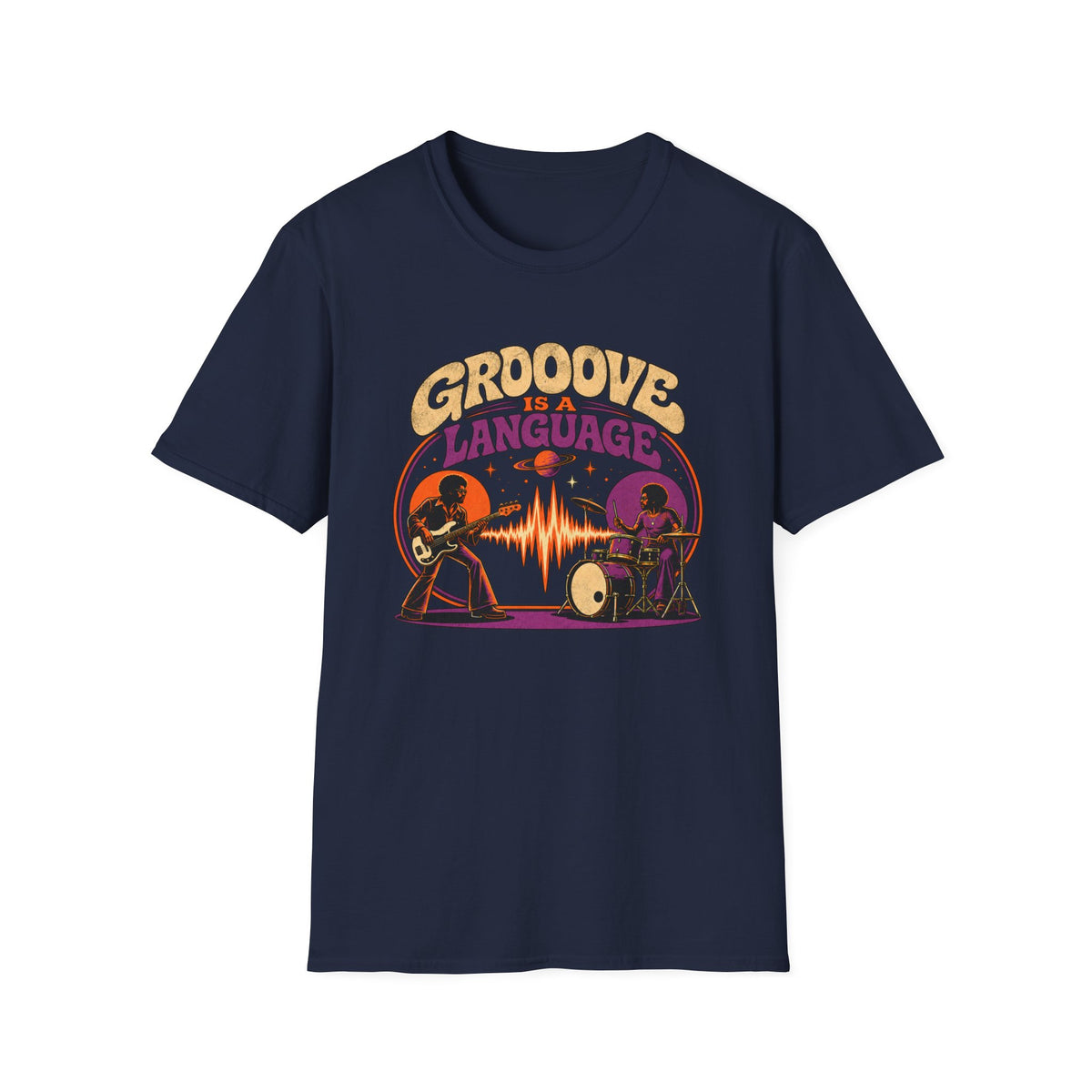 Groove Is a Language T-Shirt — Retro Musician Graphic Tee