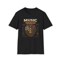 Music Pumps Through Me T-Shirt — Retro Analog Heart Graphic Tee